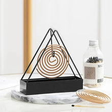 Buy 1 & Get 2 Free Triangle-shaped Iron Mosquito Coil Holder Creative Hanging Or Standing Incense Burner Only Black