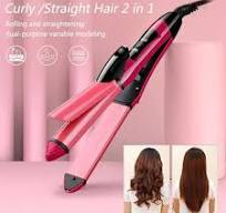 2-in-1 Nova Hair Straightener and Curler – Dual-Use Styling Tool with Quick Heat-Up Technology