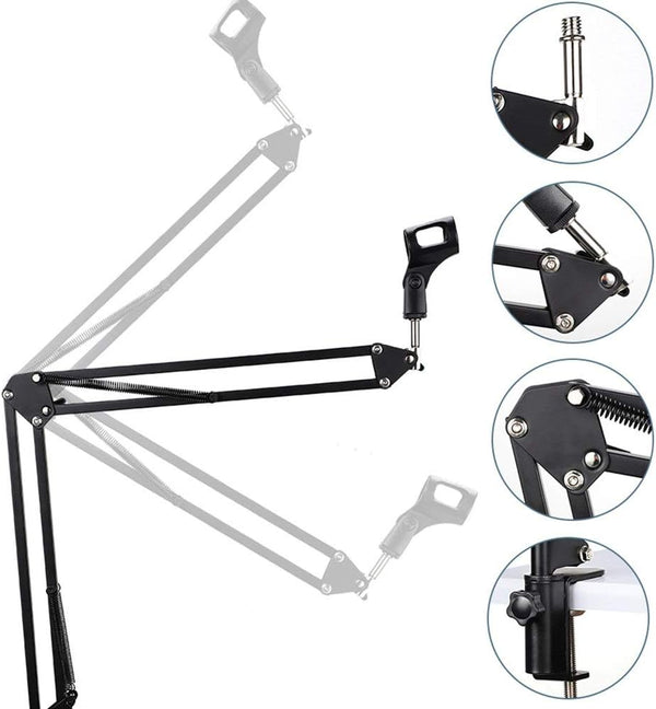 3.1 Professional Condenser Microphone - Podcast Mic Set Condenser Microphone With Rechargeable Auxiliary Background For Karaoke Singing, Youtube Recording Mic Set For Youtube | Mic Kit