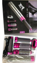 High Quality 5 In 1 Hair Styler Brush Hair Straightener Curler Blow Dryer Volumizer Negative Ionic Electric Air Wrap With Detachable Brush Heads