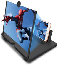 Mobile Screen Magnifier – HD 3D Video Amplifier & Foldable Smartphone Stand | Eye Protection Theater Experience for Movies and Gaming - 12 inches | Random Color
