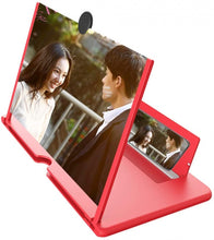 Mobile Screen Magnifier – HD 3D Video Amplifier & Foldable Smartphone Stand | Eye Protection Theater Experience for Movies and Gaming - 12 inches | Random Color