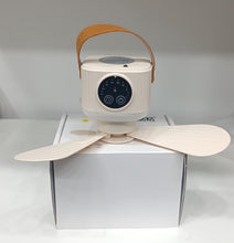 USB Dormitory Camping Small Ceiling Fan Rechargeable With 8 Hour Timer Night Light And 4 Speed Portable Design