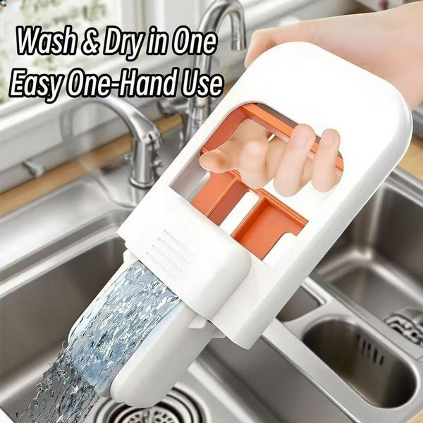 Foldable Mini Mop | Portable Desktop Wet & Dry Cleaning Mop | Self‑Squeezing