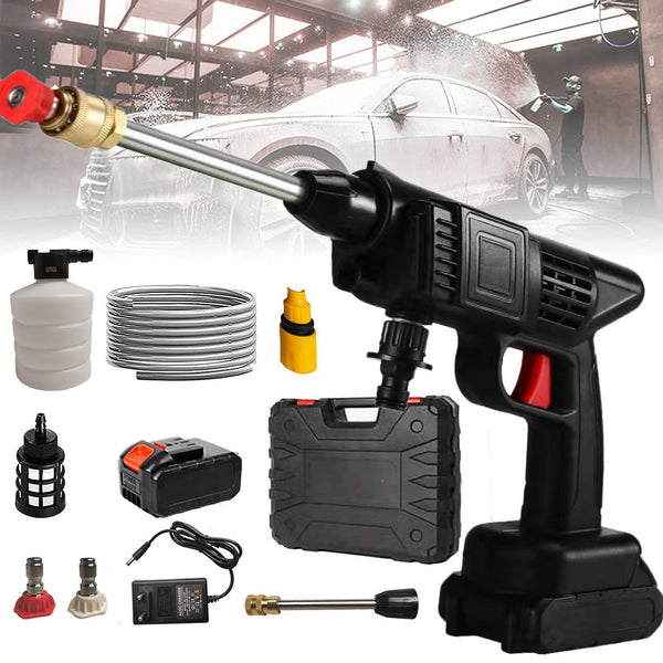 Car Wash Spray Gun | Automatic Cordless  48V High Pressure Lithium Battery | Wireless Foam Jet Washer (Single Battery)