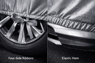 Toyota Corolla (2006–2023) Silver Parachute Car Top Cover – Waterproof, Dustproof, Heat Resistant Full Body Protection