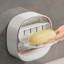 Soap Box Wall Mounted Light Luxury Soap Holder Punch Free Drain Laundry Soap Box Easy Cleaning | Random Colour