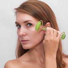 FLFWLASS Contour Facial Roller & Gua Sha Massager Set – Natural Jade Stone Beauty Kit for Face Lifting & Anti-Aging
