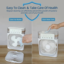 Portable Air Cooler Fan – 3-in-1 Mini AC Desktop Humidifier 7-Color LED