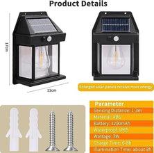 CBK Solar Interaction Wall Lamp BK-888 – Waterproof Outdoor Motion Sensor Filament LED Lantern