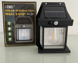 CBK Solar Interaction Wall Lamp BK-888 – Waterproof Outdoor Motion Sensor Filament LED Lantern
