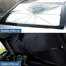Car Windshield Sun Shade Umbrella – Foldable Auto Front Window UV Reflector Blockout Shield
