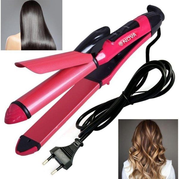 2-in-1 Nova Hair Straightener and Curler – Dual-Use Styling Tool with Quick Heat-Up Technology