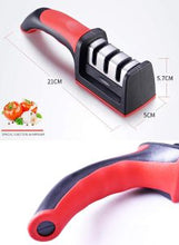 3-in-1 Knife Sharpener With Fruit And Meat Knife Peeler.3-Stage Diamond Coated Knife Sharpener,Kitchen Helper Three-piece Knife Sharpener Set With a Knife Ceramic peeler