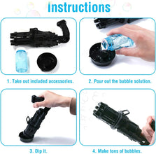 Automatic Bubble Gun For Kids | Water Gatling Play Gun for Boys & Girls (Random color)