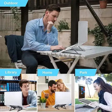 Metal Laptop Stand | Adjustable Foldable Laptop Stand | Portable Laptop Stand With Box & Cover
