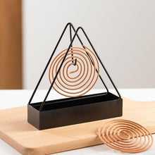 Buy 1 & Get 2 Free Triangle-shaped Iron Mosquito Coil Holder Creative Hanging Or Standing Incense Burner Only Black