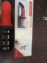3-in-1 Knife Sharpener With Fruit And Meat Knife Peeler.3-Stage Diamond Coated Knife Sharpener,Kitchen Helper Three-piece Knife Sharpener Set With a Knife Ceramic peeler