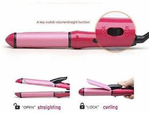 2-in-1 Nova Hair Straightener and Curler – Dual-Use Styling Tool with Quick Heat-Up Technology