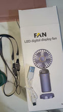 Rechargeable Hand Fan with LED Display | 5 Speed Modes Portable Mini Handy Fan for Kids & School Use
